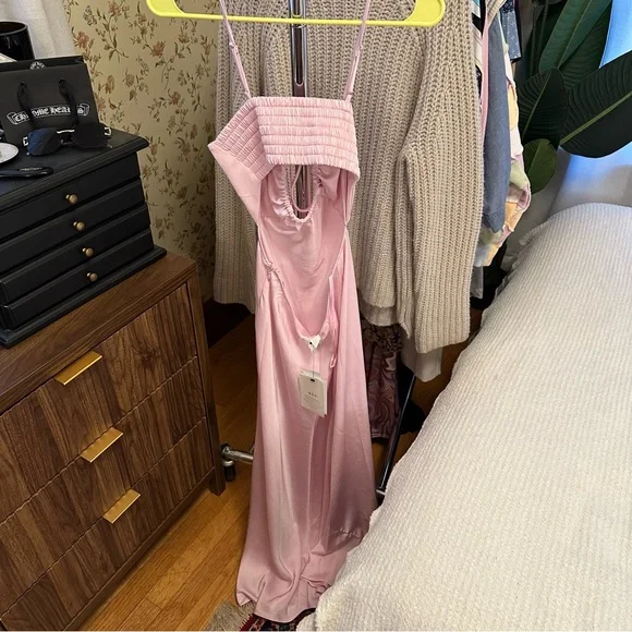 NWT ALC Sienna Halter Dress in rose Sz 4 - Picture 4 of 8